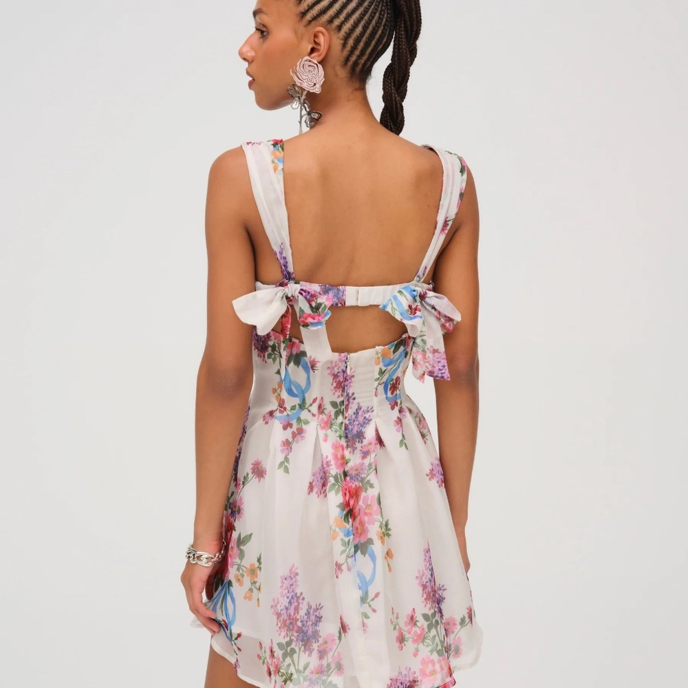 For Love and Lemons August Mini Dress in Ivory - Picture 2 of 2